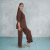 Pink Shell Elegant Women Solid Brown Co-Ord Set for Casual & Office Wear