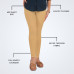 Beige Cotton Stretch Churidar
