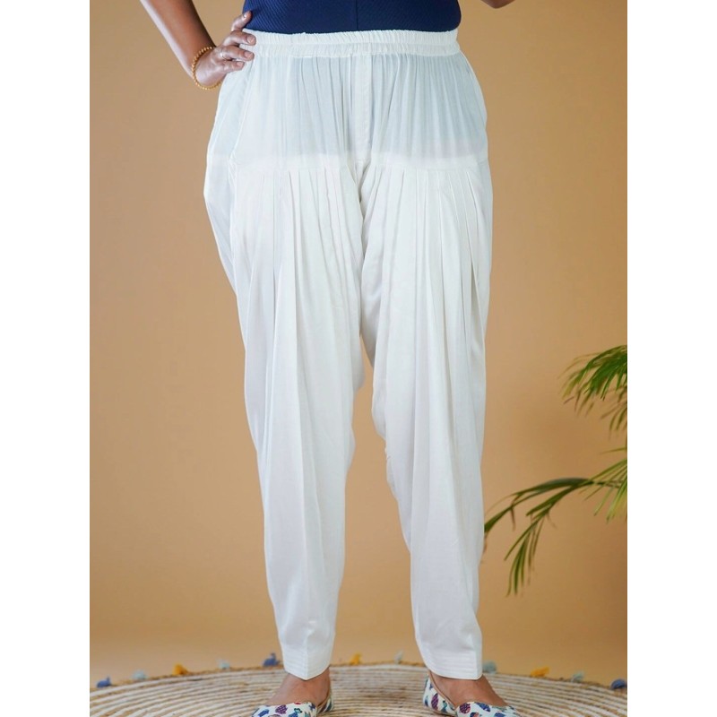 Loose-Fit Salwar White
