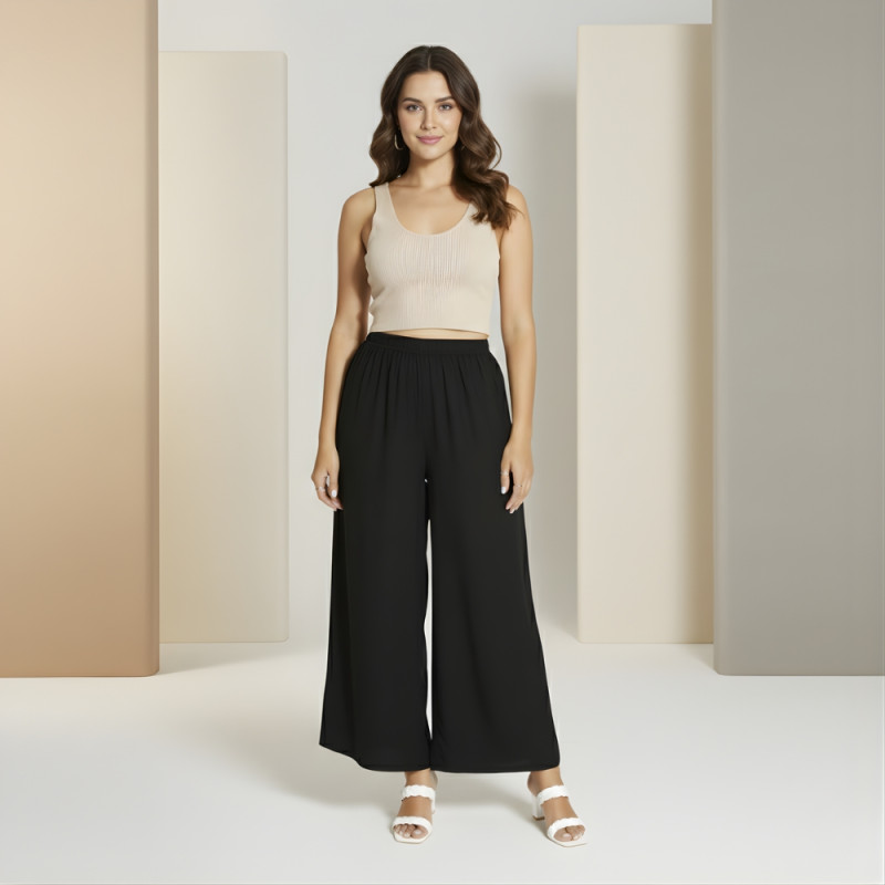 Pink Shell Women’s Rayon Wide Leg Palazzo Pants