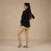 Pink Shell Beige Ponte Smart Fit Satin Leggings