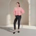 Pink Shell Black Velour Leggings