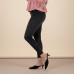 Pink Shell Black Velour Leggings