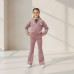 Pink Shell Kids Comfortable Peach Hooded Sweatshirt & Bottom Set